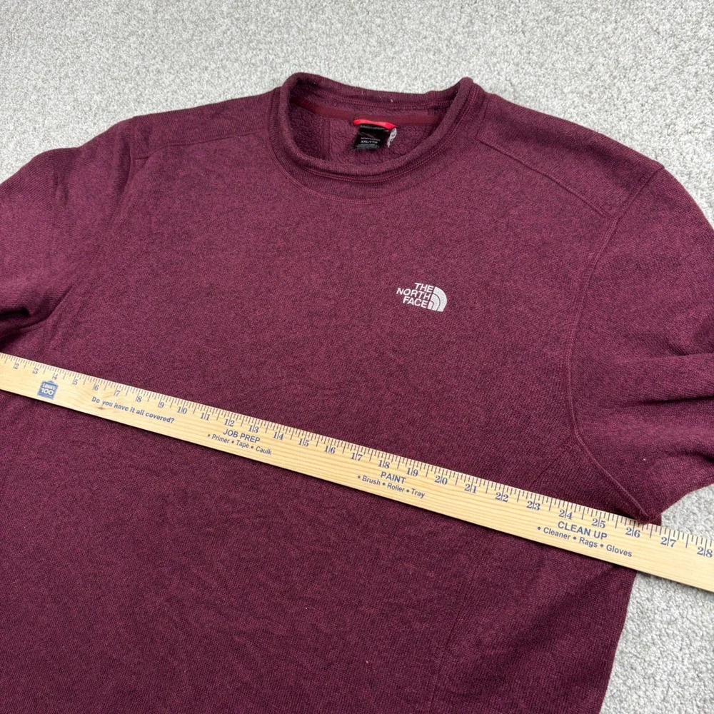 The North Face Gordon Lyons Pullover Mens XXL Burgundy Heather Fleece Sweater